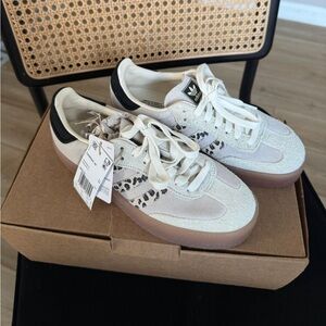 Adidas Sambae Leopard Sneaker Sz 7 NWT IN BOX